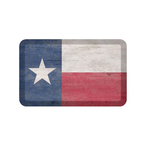  NewLife by GelPro Anti-Fatigue Designer Comfort Kitchen Floor Mat, 20x32, Rustic Texas Flag Stain Resistant Surface with 3/4 Thick Ergo-foam core for Health and Wellness