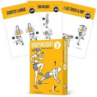NewMe Fitness Exercise Cards BODYWEIGHT - Home Gym Workout Personal Trainer Fitness Program Tones Core Ab Legs Glutes Chest Biceps Total Upper Body Workouts Calisthenics Training Routine