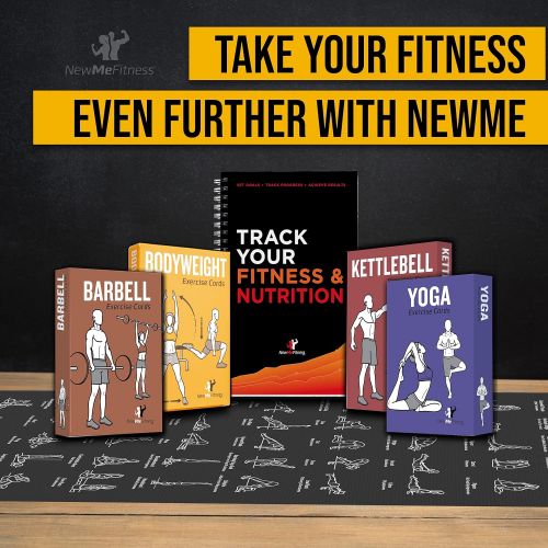  NewMe Fitness Workout/Fitness and/or Nutrition Journal/Planners - Designed by Experts, w/Illustrations : Sturdy Binding, Thick Pages & Laminated, Protected Cover