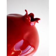 /NewMoonStudio Porcelain Red Pomegranate Vase - Original - Made To Order