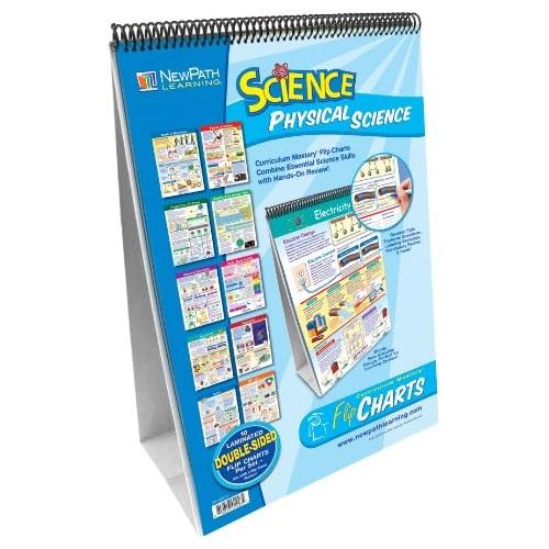  NewPath Learning 10 Piece Mastering Middle School Physical Science Curriculum Mastery Flip Chart Set, Grade 5-9
