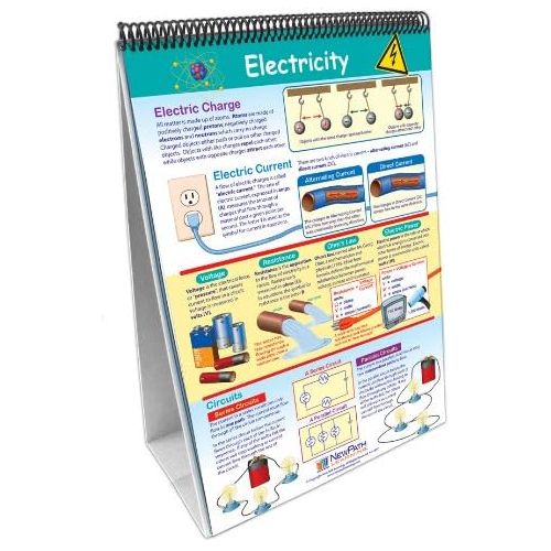  NewPath Learning 10 Piece Mastering Middle School Physical Science Curriculum Mastery Flip Chart Set, Grade 5-9