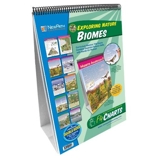  NewPath Learning 10 Piece Biomes Curriculum Mastery Flip Chart Set, Grade 5-10