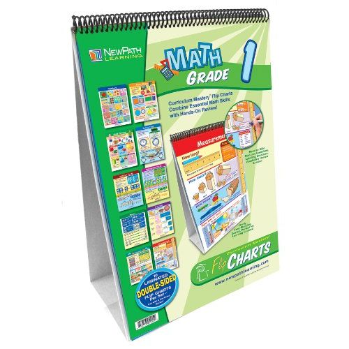  NewPath Learning Math Curriculum Mastery Flip Chart Set, Grade 1