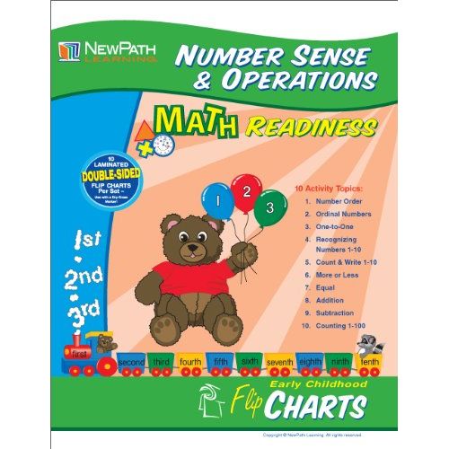  NewPath Learning Number Sense Curriculum Mastery Flip Chart Set, Early Childhood