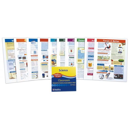  NewPath Learning 10 Piece Mastering Middle School Physical Science Visual Learning Guides Set, Grade 5-9