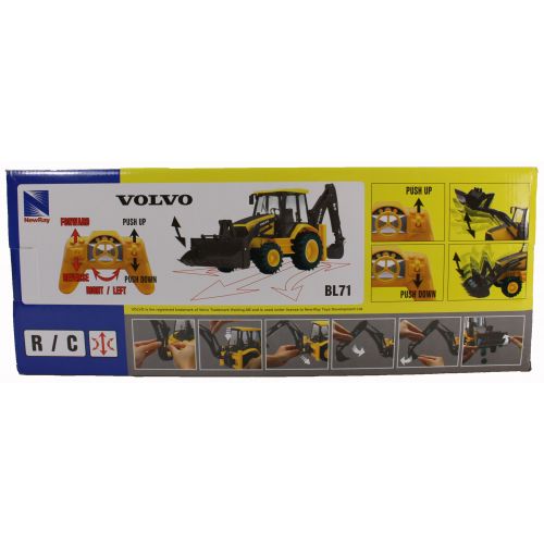  New-Ray 1:18 Volvo K012 Volvo Remote Controlled Backhoe Loader RC