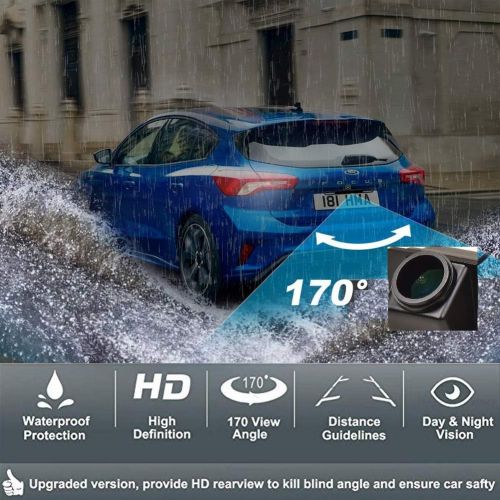  Newbee_EU_STORE Reversing Camera Car Reversing System with Distance Lines Number Plate Light for Renault Kadjar / Mercedes Benz Fortwo Forfour Smart ED/Smart 451 ≥ 2015