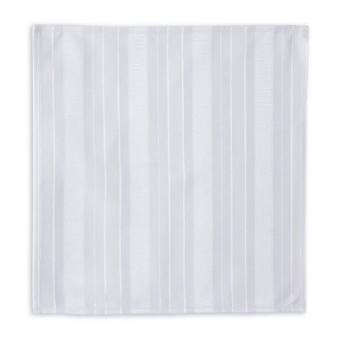  Newbridge Satin Stripe Weave No-Iron Soil Resistant Fabric Tablecloth, 60 X 120 Oblong, White