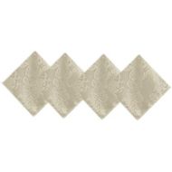 [아마존베스트]Newbridge Barcelona Luxury Damask Fabric Napkin Set, 100% Polyester, No Iron, Soil Resistant Party, Banquet and Holiday Napkins, Set of 4 Fabric Napkins, Antique White