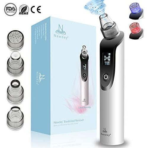  [아마존 핫딜]  [아마존핫딜]Newday X7 Mitesserentferner, Porenreiniger Sauger, Mitesser Sauger Porenreiniger Blackhead Remover, Mitesser Entferner mit Reinigungsaufsatzen, USB-Aufladung