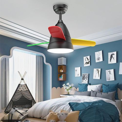  Small Ceiling Fans, Newday 36 Ceiling Fan with Lights and Remote, Modern Ceiling Fans with 3 Reversible Blades, DC Motor, for Kids Room or Other Indoor Use