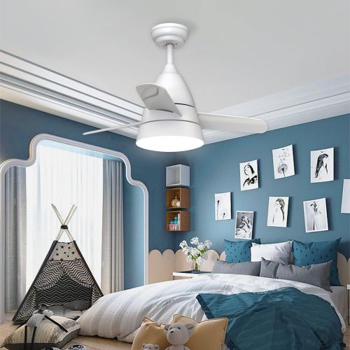  Small Ceiling Fans, Newday 36 Ceiling Fan with Lights and Remote, Modern Ceiling Fans with 3 Reversible Blades, DC Motor, for Kids Room or Other Indoor Use