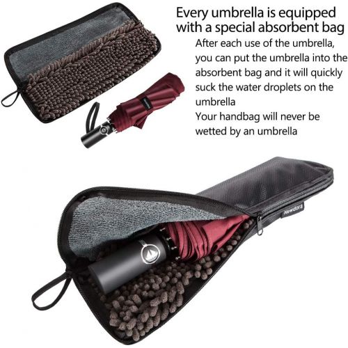 [아마존 핫딜]  [아마존핫딜]Newdora Windproof Travel Folding Umbrella Golf Umbrella Auto Open Close Button and Upgraded Handle, Lightweight 10 Ribs Automatic Windproof Canopy Compact with Light Reflective-Gif