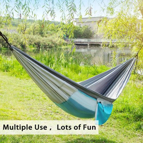  [아마존베스트]Newdora Hammock with Mosquito Net 2 Person Camping, Ultralight Portable Windproof, Anti-Mosquito, Swing Sleeping Hammock Bed with Net and 2 x Hanging Straps for Outdoor, Hiking, Ba