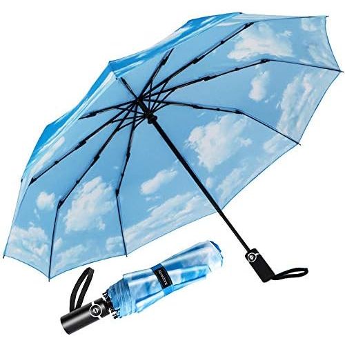  [아마존 핫딜] [아마존핫딜]Newdora Regenschirm Taschenschirm Windproof sturmfest Auf-Zu Automatik 210T Nylon Umbrella wasserabweisend klein leicht kompakt 10 Ribs Reise Golfschirm mit Geschenktuete Trockenbeu