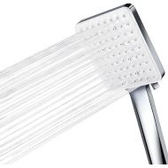 High Pressure Shower Head with Handheld Newentor Shower Head with 6 Spray Settings, Adjustable Detachable Universal Handheld Shower Head Replacement for Adults Children Pets Use, Chrome(No Hose）