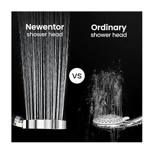  Newentor Filtered Shower Head, Black High Pressure 6 Spray Modes Handheld Shower Head with 59