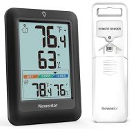 Newentor Indoor Outdoor Thermometer Wireless, Remote Temperature Monitor Hygrometer, Outside Inside Thermometers with Comfort Indicator, 4 Inch Screen Humidity Gauge, 328ft Range