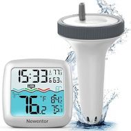 Newentor Pool Thermometer Floating Easy Read, Digital Wireless Swimming Pool Thermometers, Water Thermometer/Cold Plunge Thermometers, Water Temperature Meter for Ice Bath/Pool/Hot Tub/Fish Tank