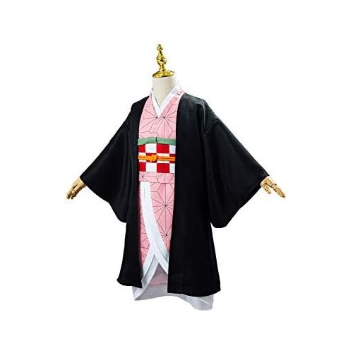  할로윈 용품Newhui Kids Demon Slayer Outfits Cloak Cape Kimono Coat Costume Halloween Cardigan Cosplay Suits