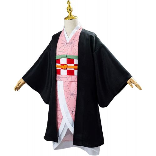  할로윈 용품Newhui Kids Demon Slayer Outfits Cloak Cape Kimono Coat Costume Halloween Cardigan Cosplay Suits