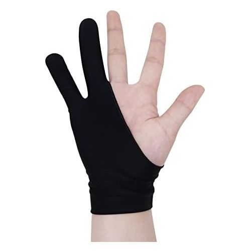  [아마존베스트]Newkeen 1 Piece Elastic Drawing Anti-fouling Gloves Graphics Tablet Drawing Gloves (Black)