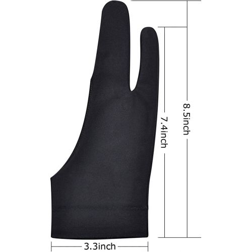  [아마존베스트]Newkeen 1 Piece Elastic Drawing Anti-fouling Gloves Graphics Tablet Drawing Gloves (Black)