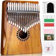 Kalimba Thumb Piano 17 Keys, Portable Mbira Finger Piano Gifts for Kids and Adults Beginners