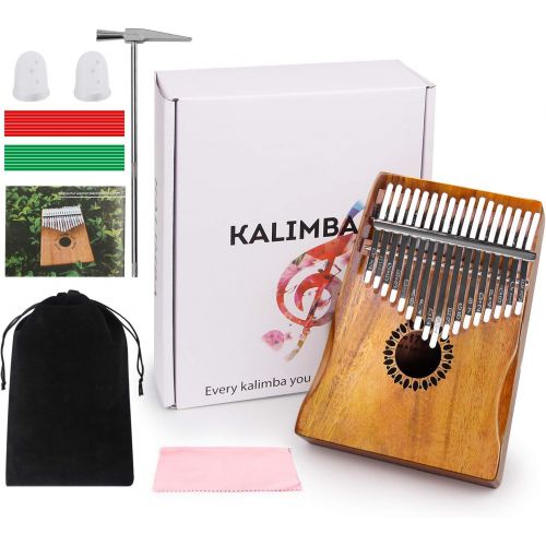  Newlam Kalimba Thumb Piano 17 Keys, Portable Mbira Finger Piano Gifts for Kids and Adults Beginners