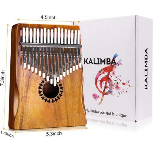  Newlam Kalimba Thumb Piano 17 Keys, Portable Mbira Finger Piano Gifts for Kids and Adults Beginners