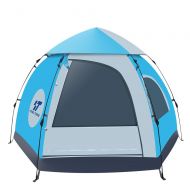 Newlifeelectronic Backpacking Tent - 2~5 Person Double Layer Tents-Automatic Pop Up - 2 Doors 2 Windows - Anti-UV Windproof Waterproof - with Carry Bag - for Camping/Hiking/Travel/