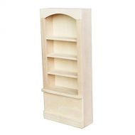 Newmind 12th Dollhouse Miniature Birch Wooden Shelves Shop Home Room Furniture Set