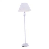 Newmind Modern Design Mini Floor Lamp Light with White Light Cover for 1/6 1/12 Scale Dollhouse Accessory