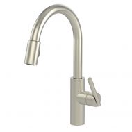 Newport Brass 1500-5103/15S Satin Nickel East Linear Kitchen Faucet with Metal Lever Handle and Pull-down Spray