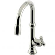 Newport Brass 2470-5103 Jacobean Kitchen Faucet with Metal Lever Handle and Pull, Polished Nickel