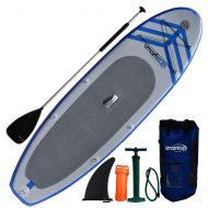 Newport Vessels Inflatable Stand Up Paddle Board Universal SUP Complete Set | Includes Adjustable Paddle Backpack Fin and Pump | 9ft 10in