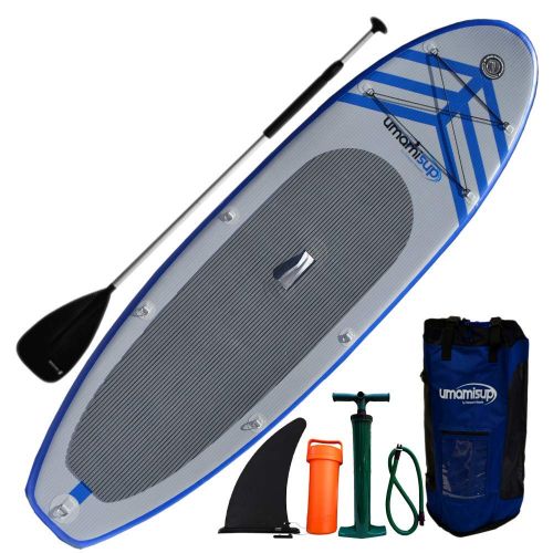  Newport Vessels Inflatable Stand Up Paddle Board Universal SUP Complete Set | Includes Adjustable Paddle Backpack Fin and Pump | 9ft 10in