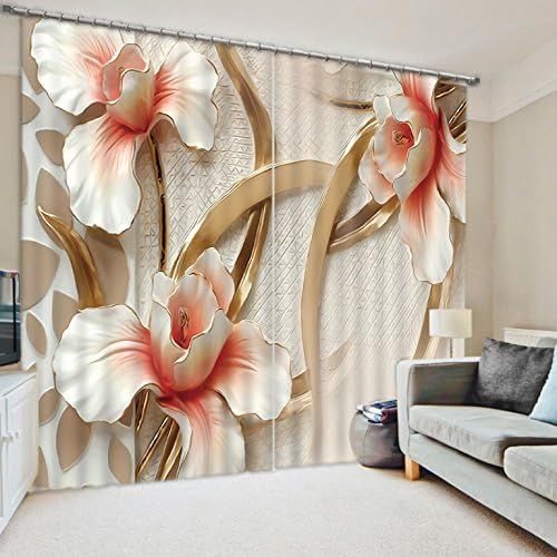  Newrara Flying Seagulls and Blue Water Thick Polyester Beach Scenery 2 Panels Blackout Window Curtain For Living Room&Bedroom,Free Hook Included (80W63L, Color9)