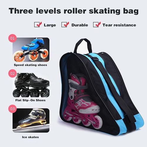  Newrgy Multi-Pocket Unisex Roller Skate Bag Breathable Oxford Cloth Skating Shoes Storage Bag Kids Roller Skate Bag Roller skate storage tote bag