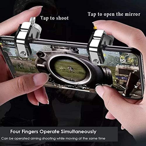  Newseego Mobile Game Controllers, Phone Triggers for Mobile Phone, Shooter Sensitive Controller Joysticks Aim & Fire Trigger Keys for Knives Out/Rules of Survival (1 Pair Mobile Tr