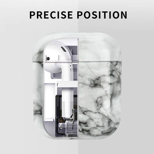  [아마존베스트]Newseego Compatible with AirPods Case, Ultra-thin Marble Case, Full Protection Case, Marble Pattern, Airpods Portable Case For Airpods Earpods Earphones Charging Bag