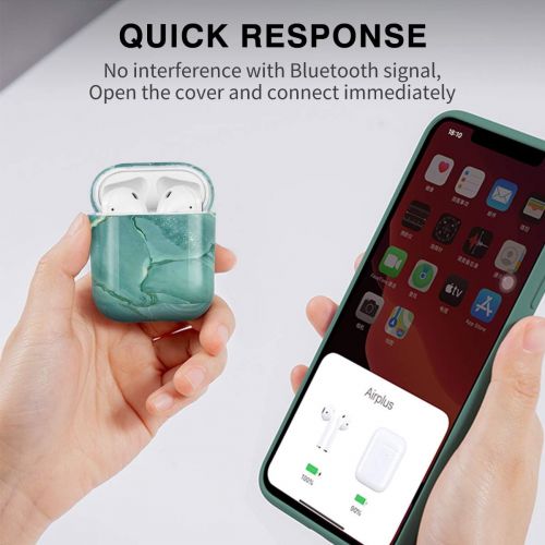  [아마존베스트]Newseego Compatible with AirPods Case, Ultra-thin Marble Case, Full Protection Case, Marble Pattern, Airpods Portable Case For Airpods Earpods Earphones Charging Bag