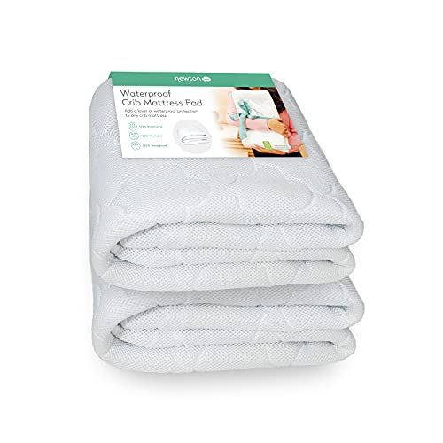  Newton Two Pack Waterproof Mattress Crib Mattress Pad 100% Breathable Proven to Reduce Suffocation Risk, Ultra-Plush, Universal Fit, 100% Washable