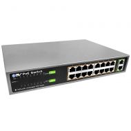 NexTrend BV-Tech 18 Ports PoE/PoE+ Switch (16 PoE+ Ports | 2 Gigabit Ethernet uplink) - 19 Rackmount - 130W - 802.3af/at