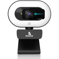 NexiGo StreamCam N930E with Software, 1080P Webcam with Ring Light and Privacy Cover, Auto-Focus, Plug and Play, Web Camera for Online Learning, Zoom Meeting Skype Teams, PC Mac Laptop Desktop