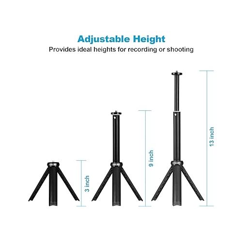  NexiGo Lightweight Mini Tripod for Camera/Phone/Webcam, Extendable Stand, for NexiGo Logitech Webcam C920 C922 C925e C922x C930e C930 C615 Brio and Other Devices with 1/4