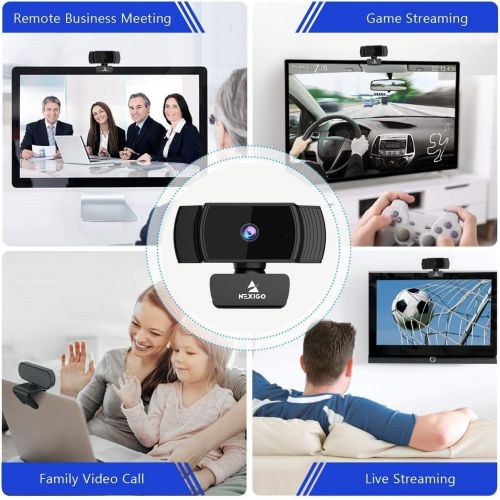  [아마존베스트]2021 AutoFocus 1080p Webcam with Stereo Microphone and Privacy Cover, NexiGo FHD USB Web Camera, for Streaming Online Class, Compatible with Zoom/Skype/Facetime/Teams, PC Mac Lapto