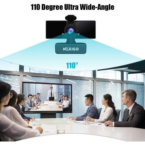  [아마존베스트]1080P Business Webcam with Dual Microphone & Privacy Cover, 2020 [Upgraded] NexiGo USB FHD Web Computer Camera, Plug and Play, for Zoom/Skype/Teams Online Teaching, Laptop MAC PC D