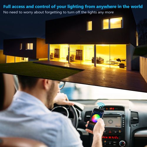  Nexlux Led Light Strip, WiFi Wireless Smart Phone Controlled 32.8ft Strip Light Kit White PCB 5050 LED Lights,Working with Android and iOS System,IFTTT
